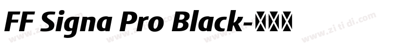 FF Signa Pro Black字体转换